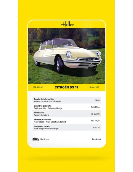 Citroen DS 19, 1/43 - Heller 80162