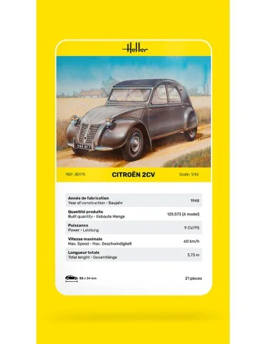 Citroen 2 CV, 1/43 - Heller 80175