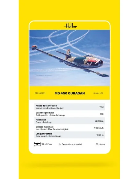 MD 450 Ouragan, 1/72 - Heller 80201