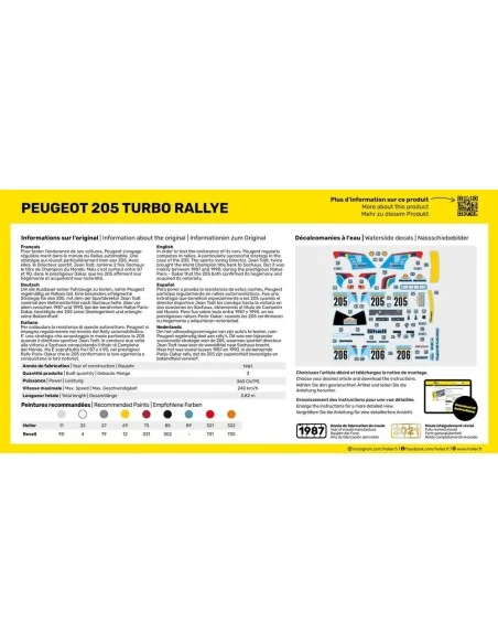 Peugeot 205 Turbo Rallye, 1/43 - Heller 80189