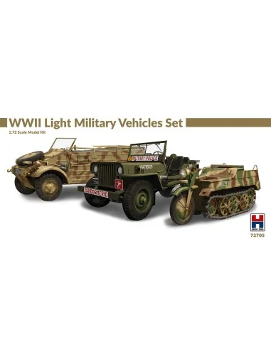 WWII Light Military Vehicles Set, 1/72 - Hobby 2000 72705