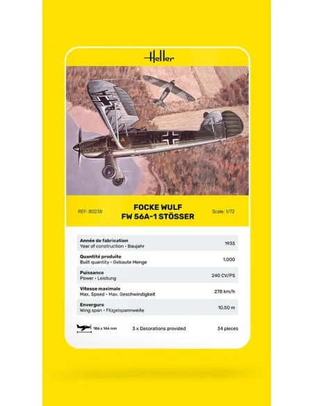 Focke Wulf FW 56A-1 Stösser, 1/72 - Heller 80238