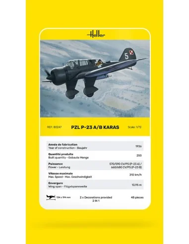 PZL 23 Karas, 1/72 - Heller 80247