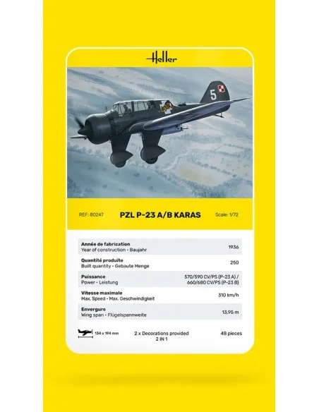 PZL 23 Karas, 1/72 - Heller 80247