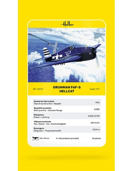F6F Hellcat, 1/72 - Heller 80272