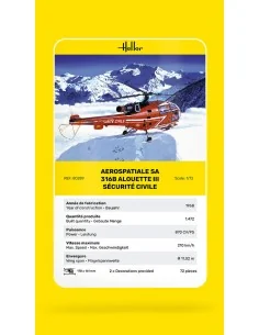 Alouette III Sécurité Civile, 1/72 - Heller 80289