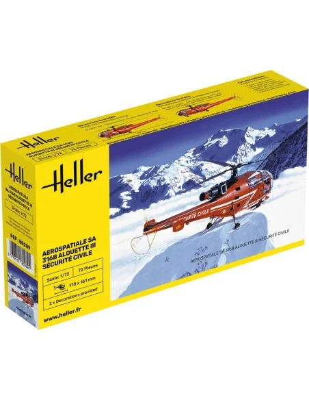 Alouette III Sécurité Civile, 1/72 - Heller 80289