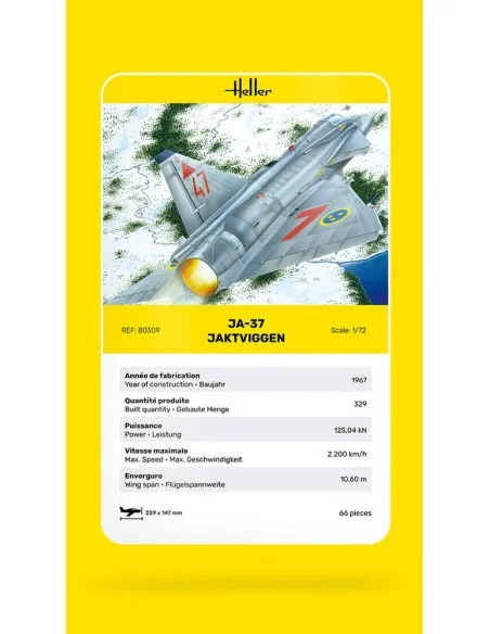 Ja-37 Jaktviggen, 1/72 - Heller 80309