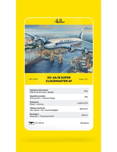 DC6 Super Cloudmaster AF, 1/72 - Heller 80315
