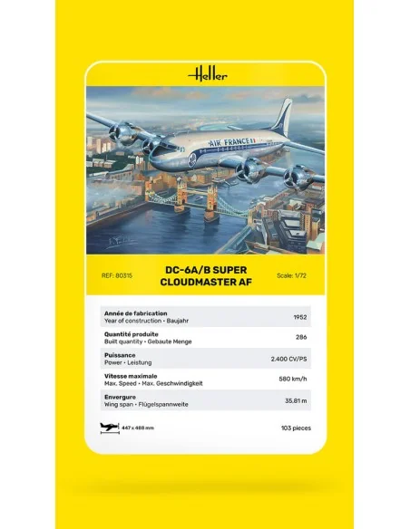 DC6 Super Cloudmaster AF, 1/72 - Heller 80315