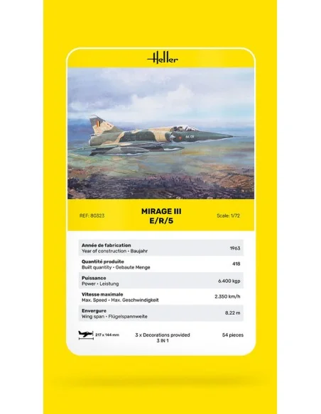 Mirage III E, 1/72 - Heller 80323