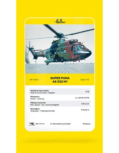 Super Puma AS 332 M1, 1/72 - Heller 80367