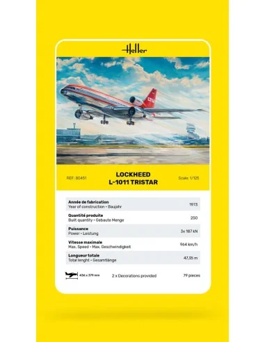 Lockheed L-1011 Tristar, 1/125 - Heller 80451