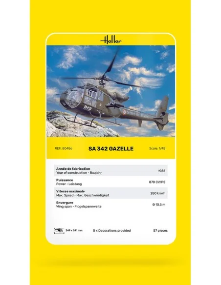SA 342 Gazelle, 1/48 - Heller 80486