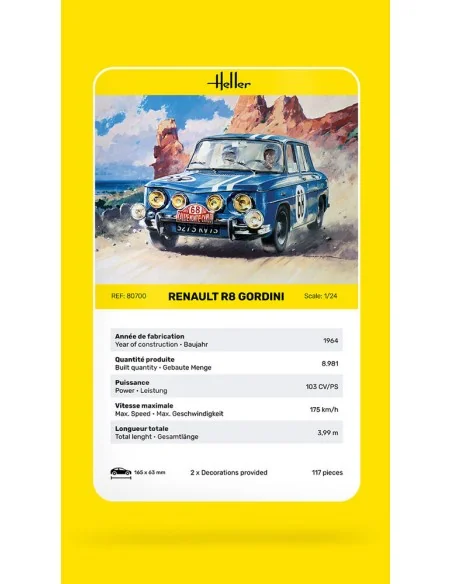 Renault R8 Gordini, 1/24 - Heller 80700