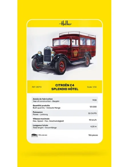 Citroen C4 "Splendid Hotel", 1/24 - Heller 80713
