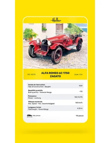 Alfa Romeo 6C 1750 Zagato, 1/24 - Heller 80715