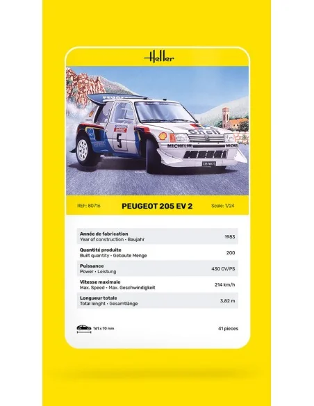 Peugeot 205 EV 2, 1/24 - Heller 80716