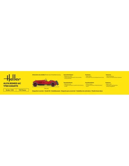 Alfa Romeo 6C 1750 Zagato, 1/24 - Heller 80715