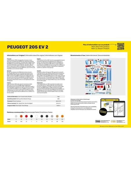 Peugeot 205 EV 2, 1/24 - Heller 80716