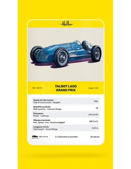 Talbot Lago Grand Prix, 1/24 - Heller 80721