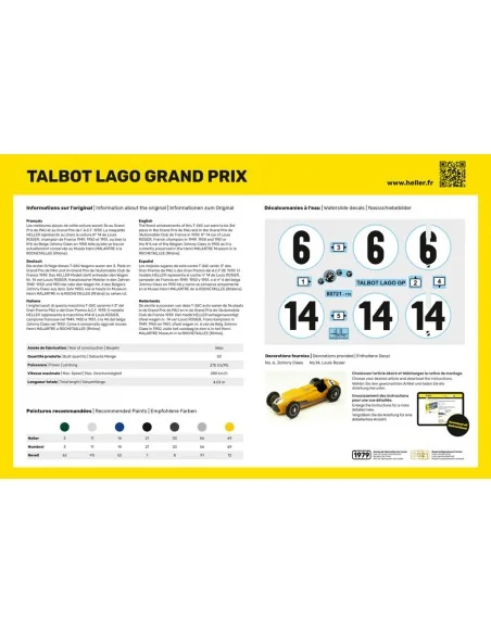 Talbot Lago Grand Prix, 1/24 - Heller 80721