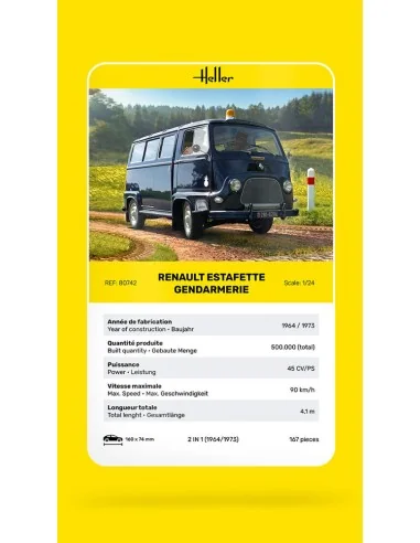 Renault Estafette Gendarmerie, 1/24 - Heller 80742