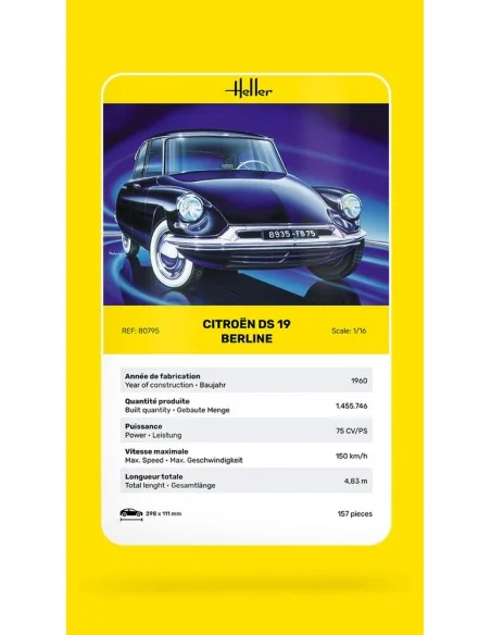 Citroen DS 19, 1/16 - Heller 80795