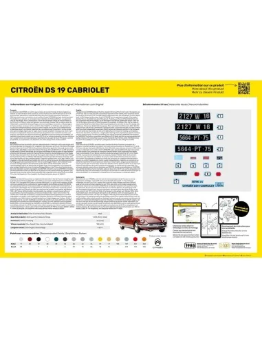 Citroen DS 19 Cabriolet, 1/16 - Heller 80796