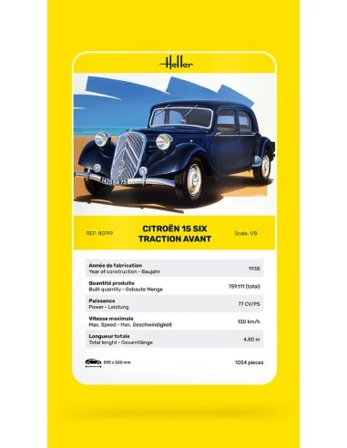 Citroen 15 SIX Traction Avant, 1/8 - Heller 80799