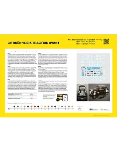Citroen 15 SIX Traction Avant, 1/8 - Heller 80799
