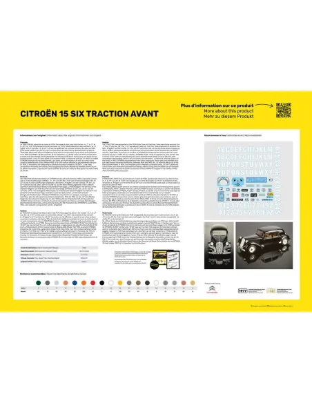 Citroen 15 SIX Traction Avant, 1/8 - Heller 80799