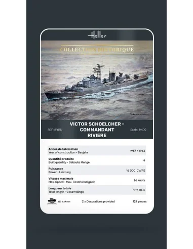 Victor Schoelcher - Commandant Riviere, 1/400 - Heller 81015