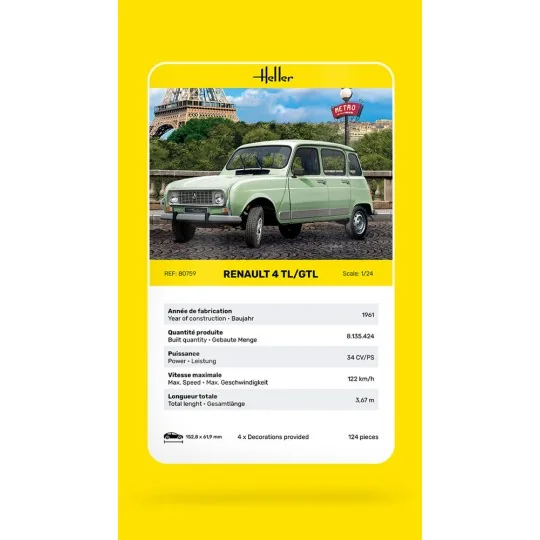 Renault 4TL/GTL, 1/24 - Heller 80759 Renault 4TL/GTL, 1/24 - Heller 80759