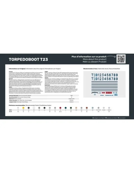 Torpedoboot T23, 1/400 - Heller 81011