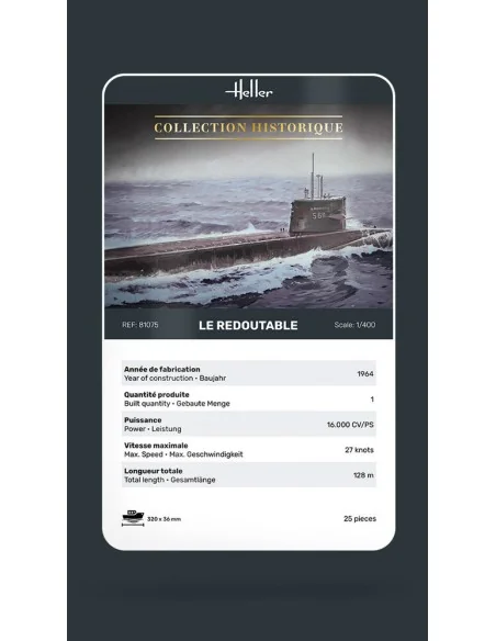 U-Boot S/M Redoutable, 1/400 - Heller 81075