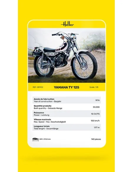 Yamaha TY 125, 1/8 - Heller 80902