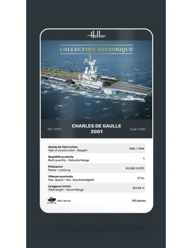 Charles de Gaulle, 1/400 - Heller 81072