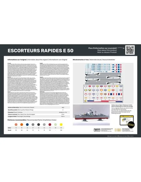 Escorteurs Rapides E 50, 1/400 - Heller 81093