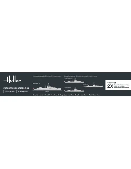 Escorteurs Rapides E 50, 1/400 - Heller 81093