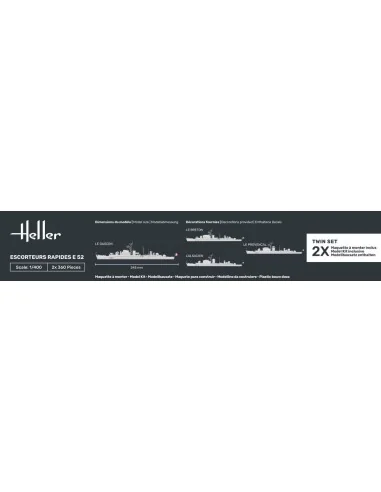 Escorteurs Rapides E 52, 1/400 - Heller 81094