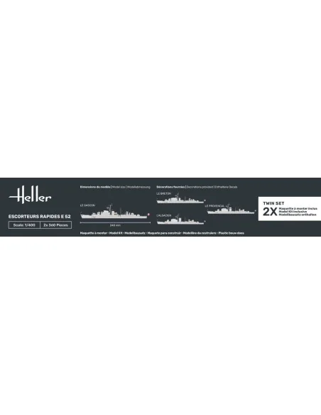 Escorteurs Rapides E 52, 1/400 - Heller 81094
