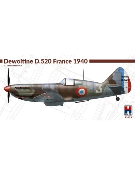 [NO_DESC] Dewoitine D.520 France 1940, 1/72 - Hobby 2000 72025