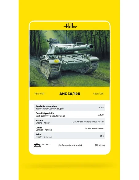 AMX 30/105, 1/35 - Heller 81137