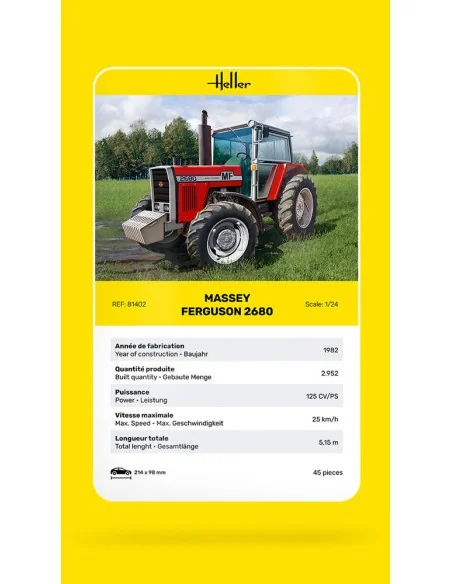 Massey Ferguson 2680, 1/24 - Heller 81402