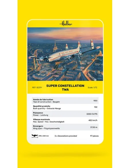 Super Constellation TWA, 1/72 - Heller 82391