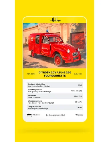 Citroen 2CV AZU-B 250 Fourgonnette, 1/24 - Heller 82701