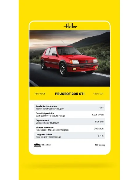 Peugeot 205 GTI, 1/24 - Heller 82705