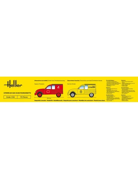 Citroen 2CV AZU-B 250 Fourgonnette, 1/24 - Heller 82701