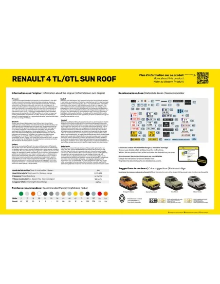 Renault 4 TL/GTL Sun Roof, 1/24 - Heller 82704